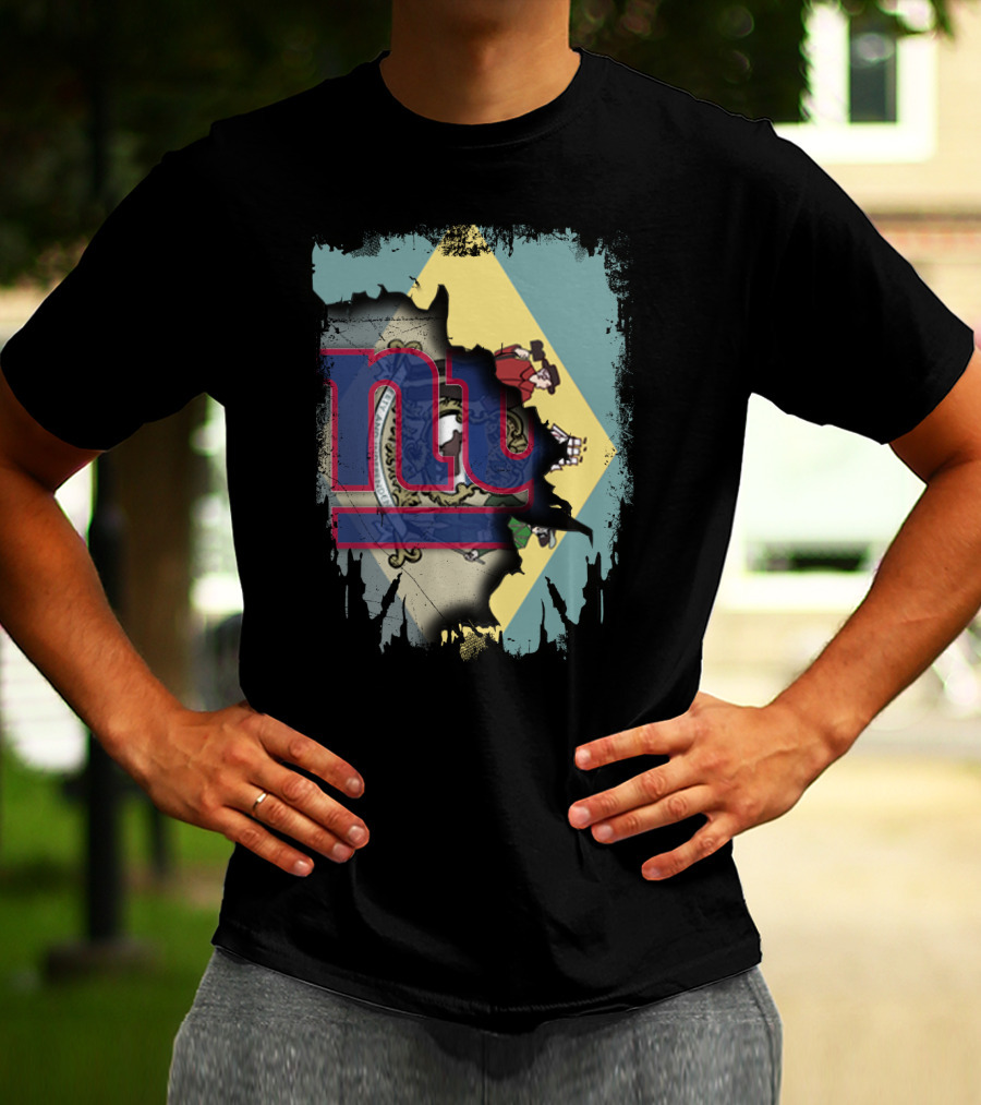 New York Giants Delaware State Pride Fan Collaboration T-Shirt