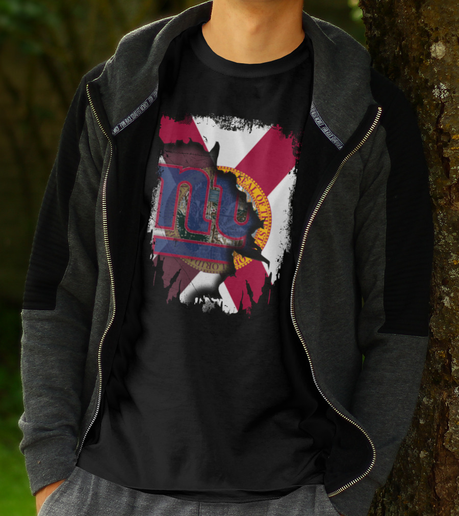 Florida State Flag Meets Giants NFL Team T-Shirt