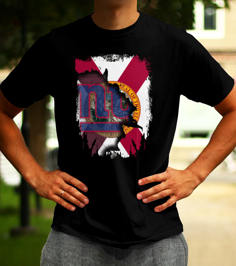 Florida State Flag Meets Giants NFL Team T-Shirt
