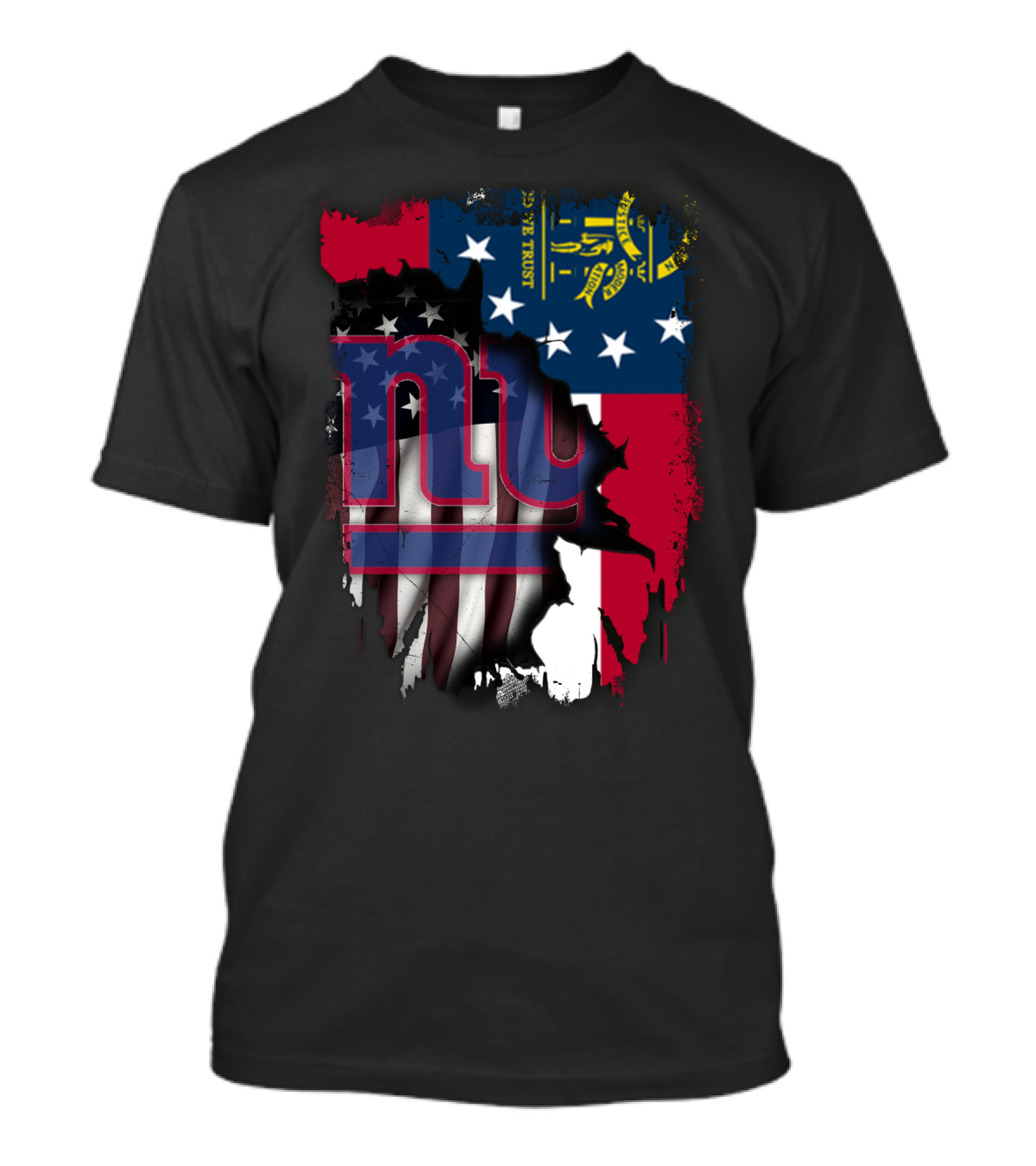 Together Georgia With Giants American Flag And State Symbolism T-Shirt