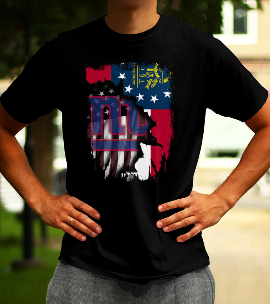 Together Georgia With Giants American Flag And State Symbolism T-Shirt
