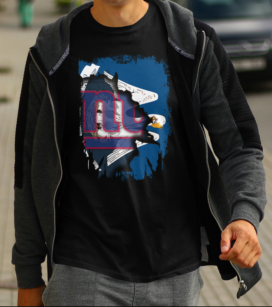 New York Giants Together Louisiana Eagles Collaboration T-Shirt