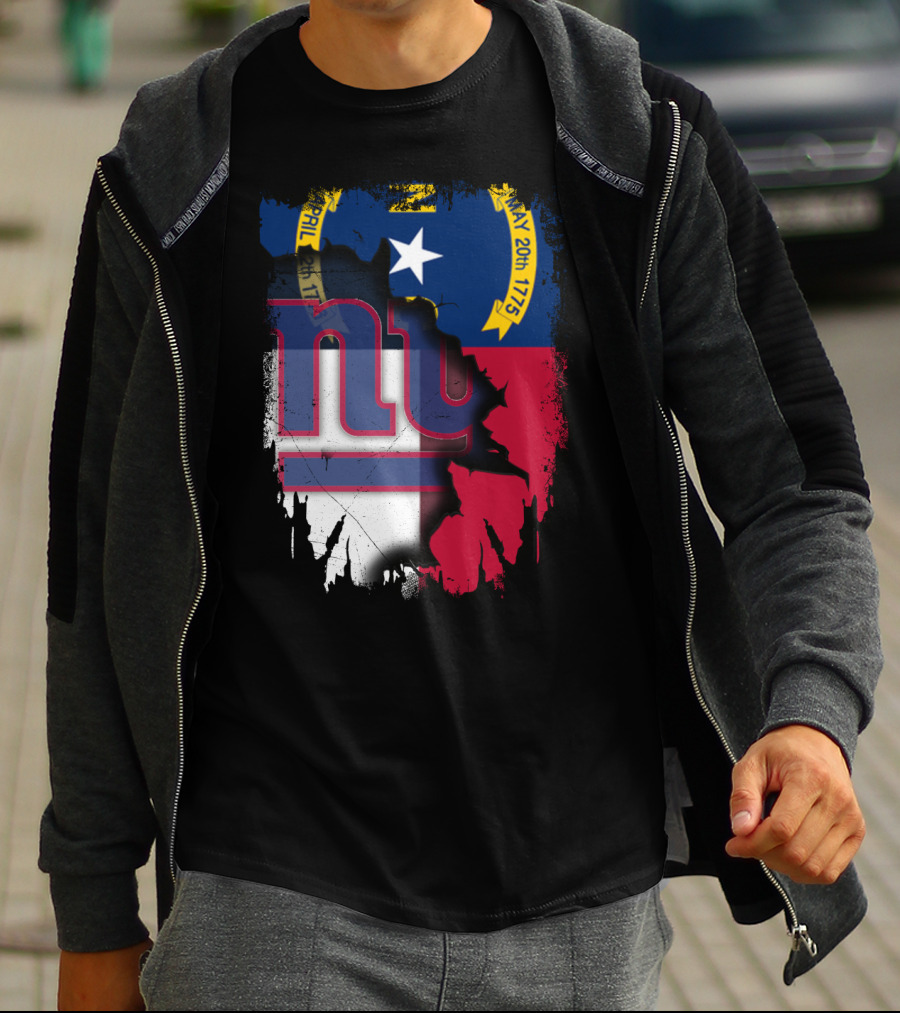 North Carolina Flag Blending With Giants T-Shirt