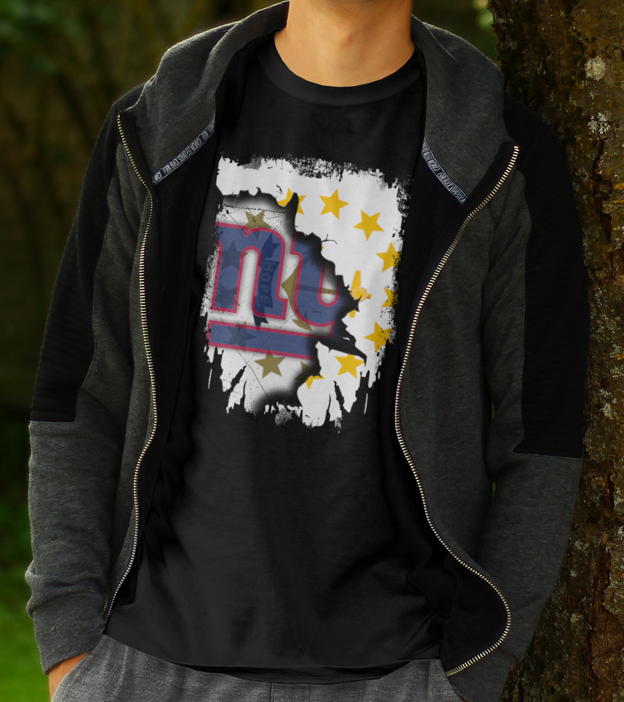 Rhode Island And New York Giants Unity T-Shirt