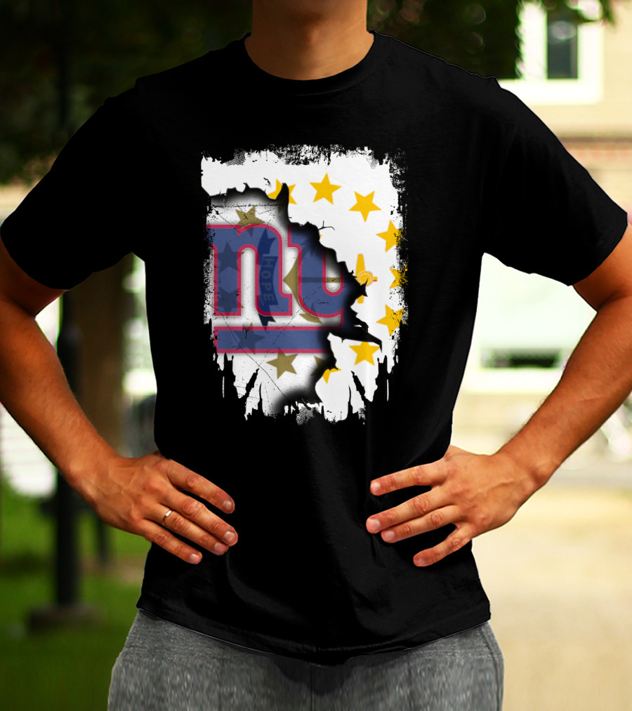 Rhode Island And New York Giants Unity T-Shirt