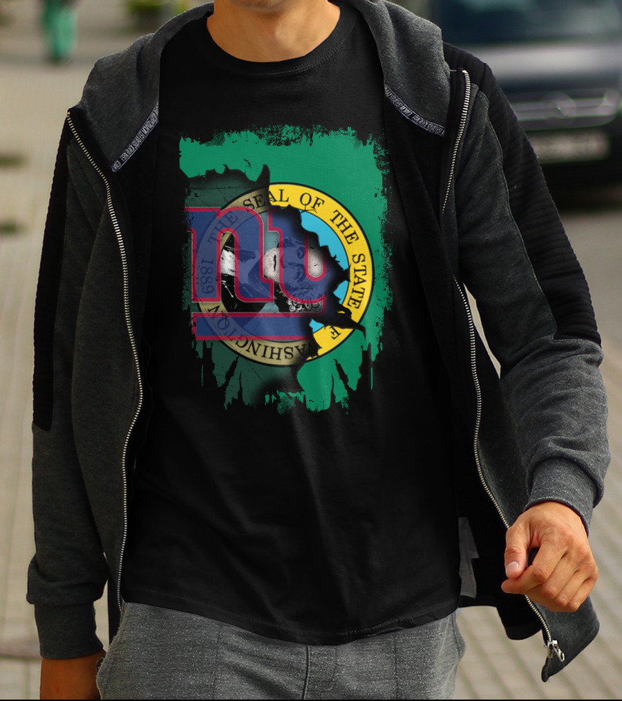 Together Washington State Seal With Giants NY T-Shirt