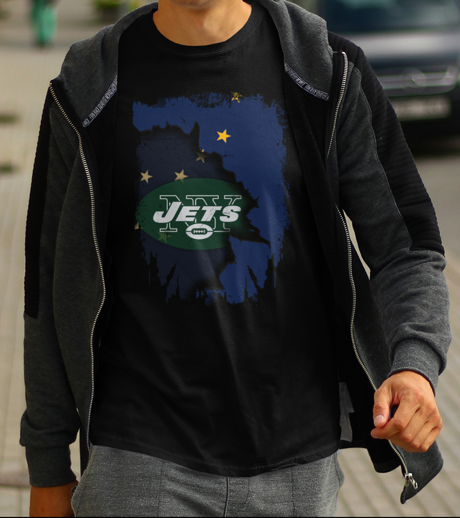 Together Alaska NY Jets Stars Map T-Shirt