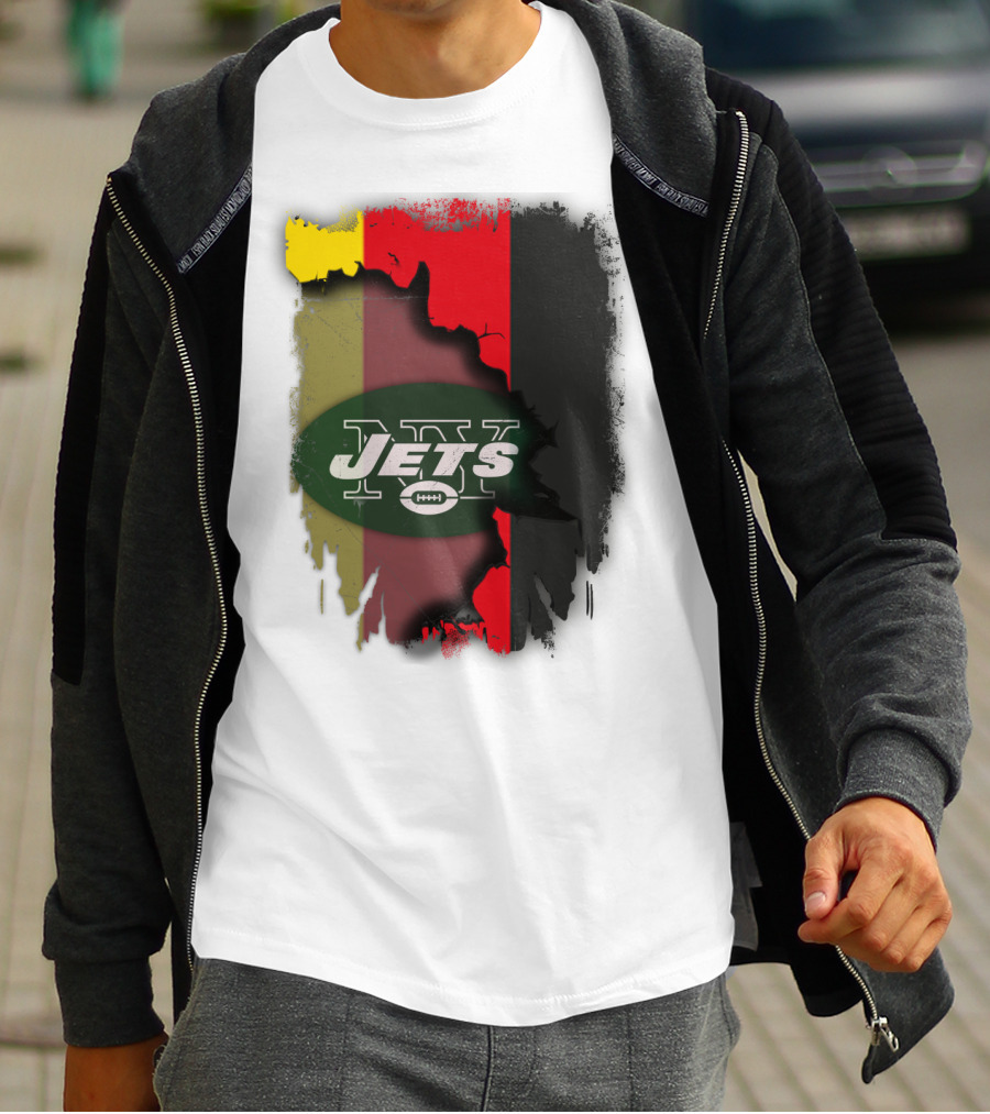 Germany Flag With New York Jets T-Shirt