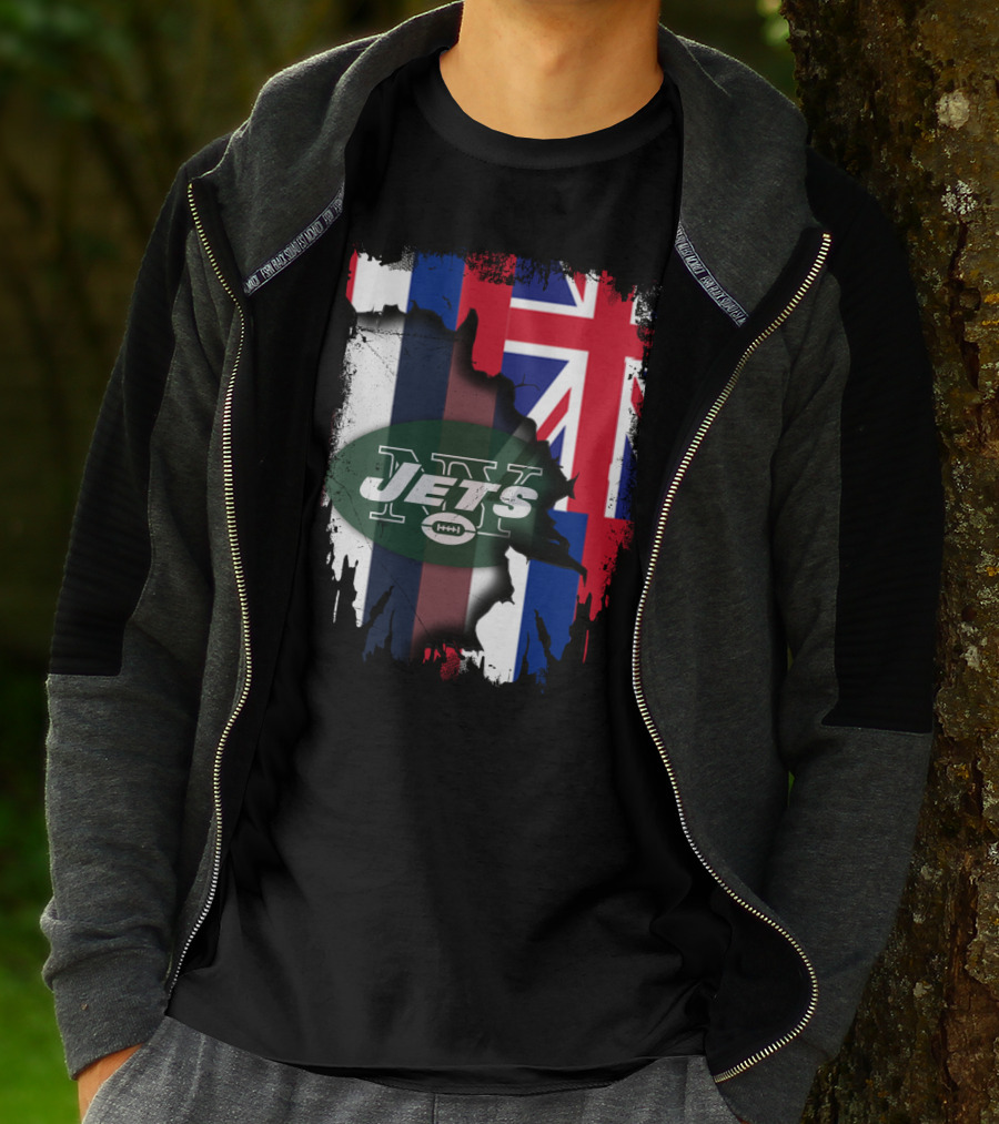 Together Hawaii Flag New York Jets T-Shirt