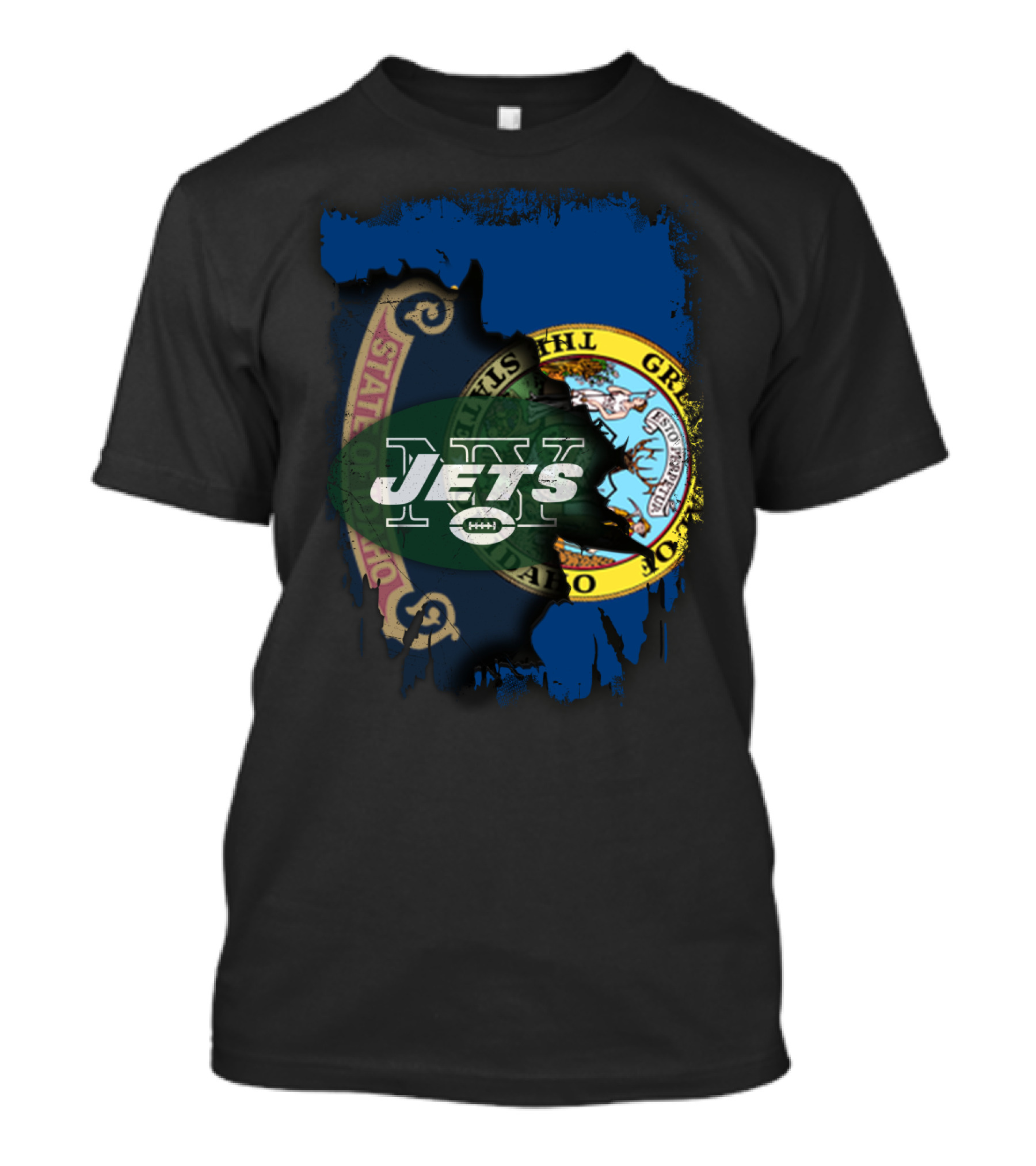 Together Idaho State Seal New York Jets T-Shirt