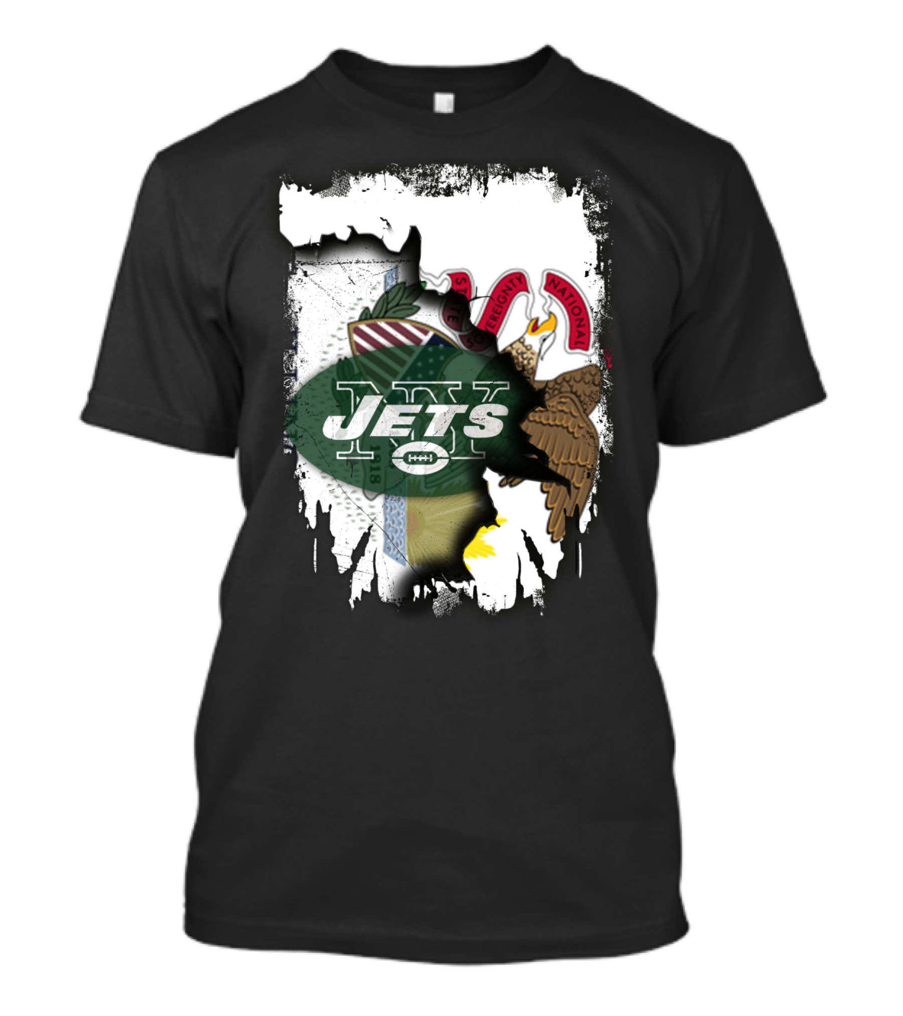 Illinois State Seal And Jets Logo Combination T-Shirt