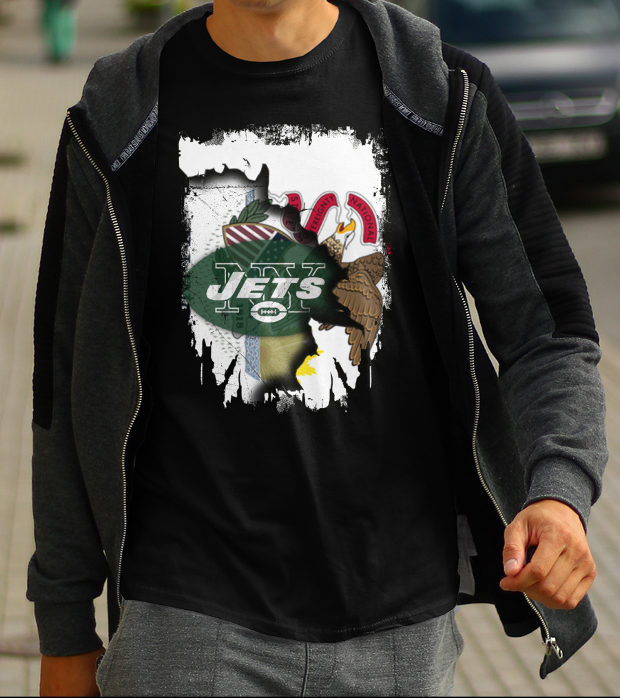 Illinois State Seal And Jets Logo Combination T-Shirt