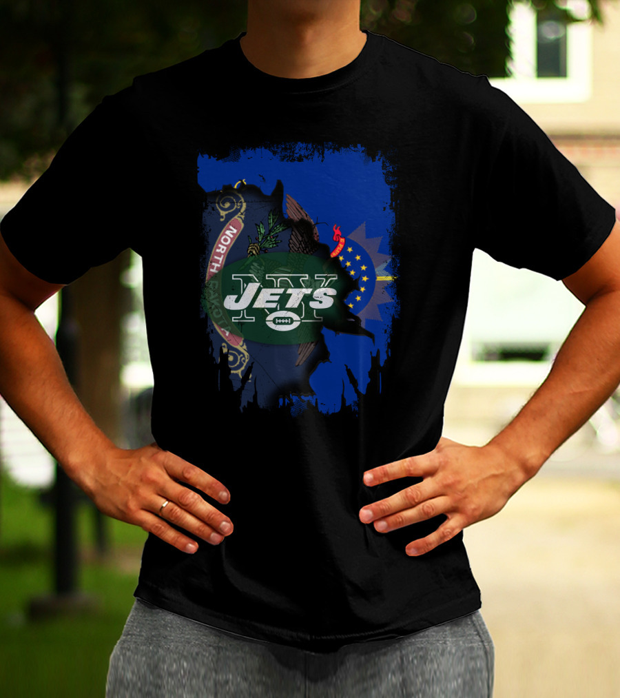 North Dakota State Pride With Jets Football T-Shirt