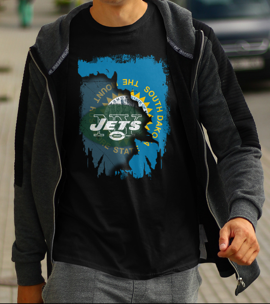 Jets And South Dakota State Seal United T-Shirt