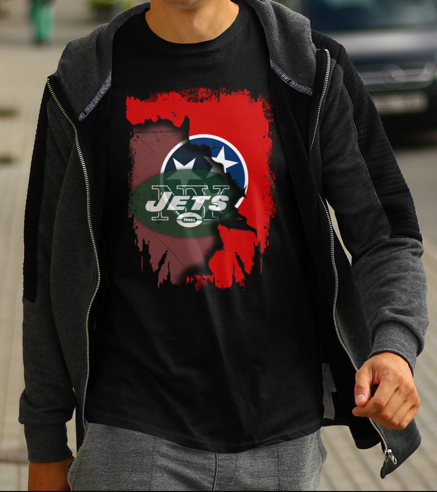 Tennessee State Meets New York Jets NFL Fusion T-Shirt