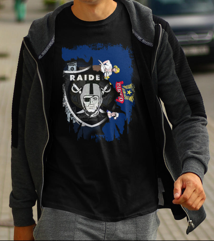 Raiders And Maine State Flag Together T-Shirt
