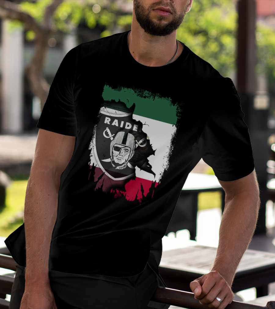 Together Mexico Raiders Nation Flag Shield T-Shirt