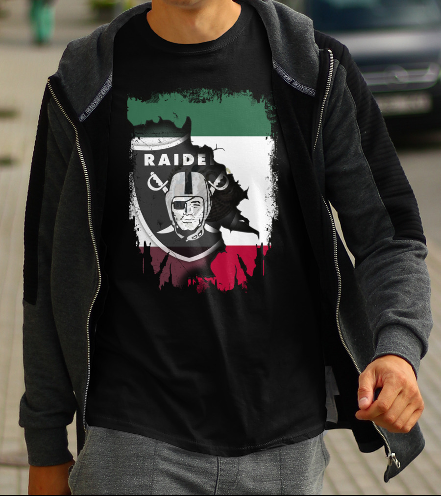 Together Mexico Raiders Nation Flag Shield T-Shirt