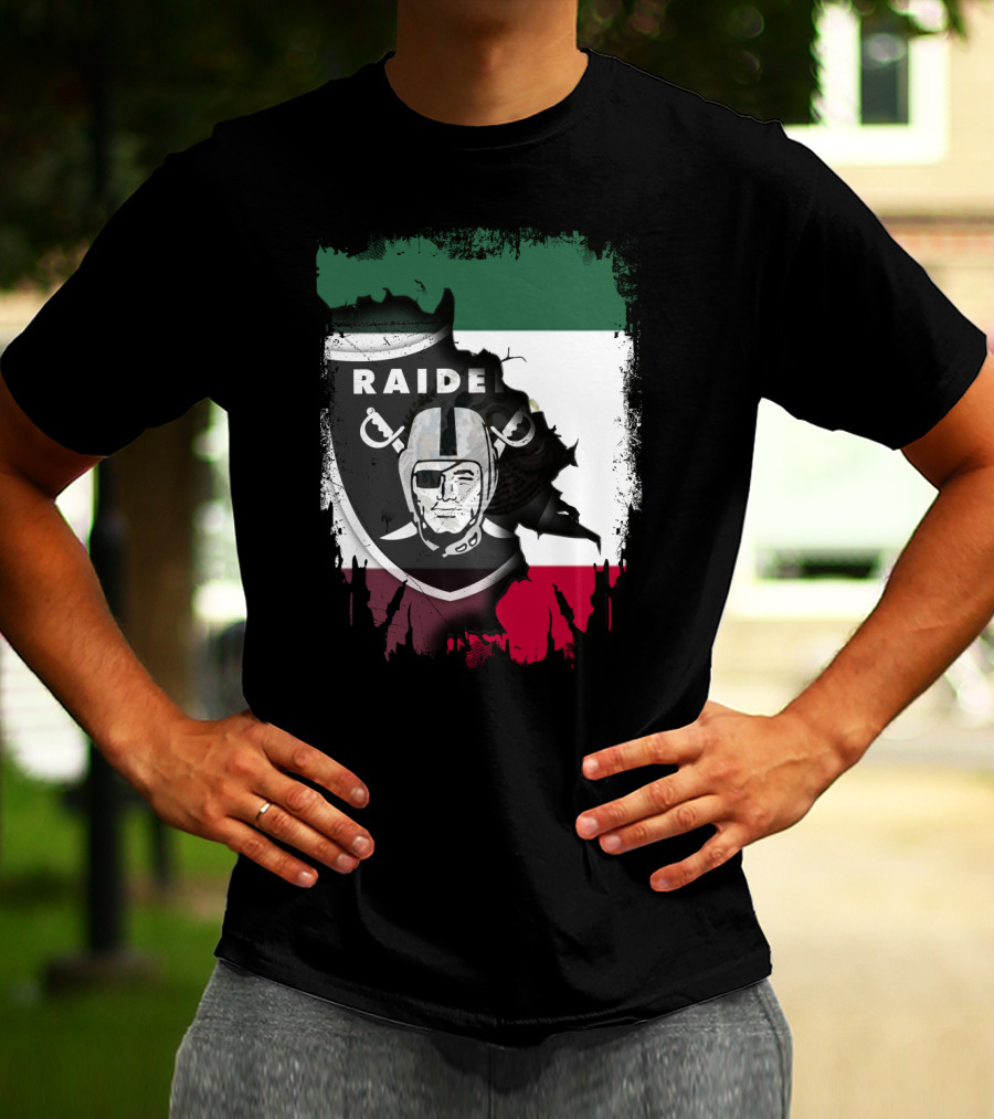 Together Mexico Raiders Nation Flag Shield T-Shirt