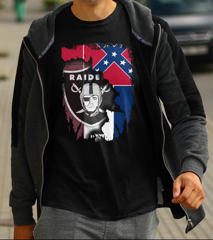 Raiders With Confederate Flag Mississippi Together T-Shirt