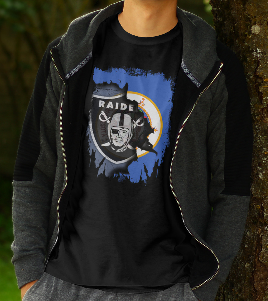 Raiders Minnesota State Flag Fusion T-Shirt