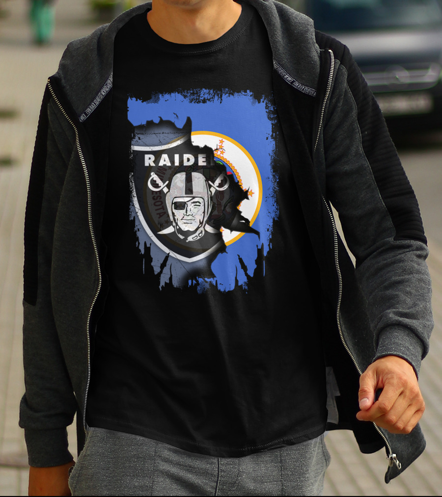 Raiders Minnesota State Flag Fusion T-Shirt