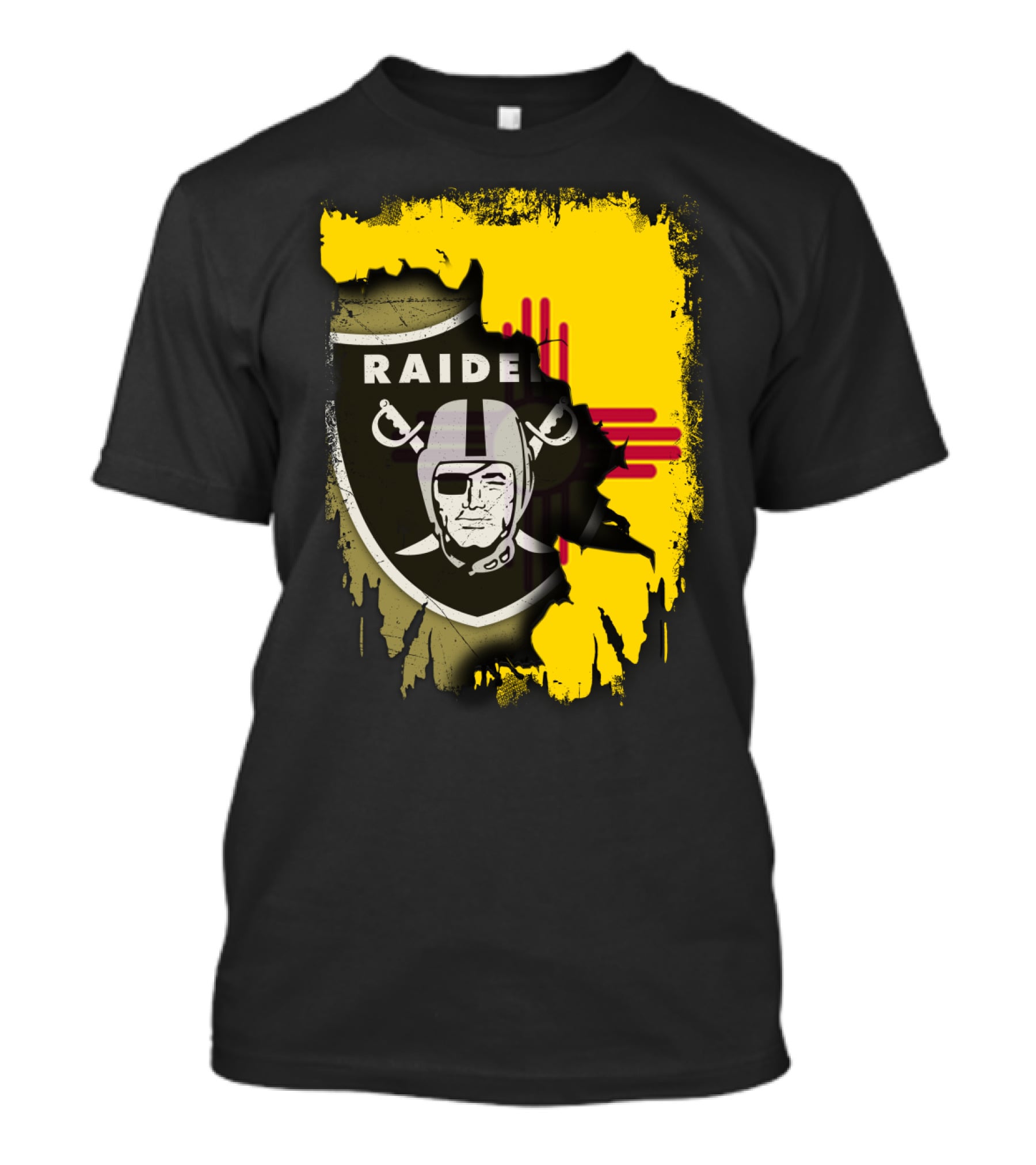 Raider Nation New Mexico Zia Symbol Fusion T-Shirt