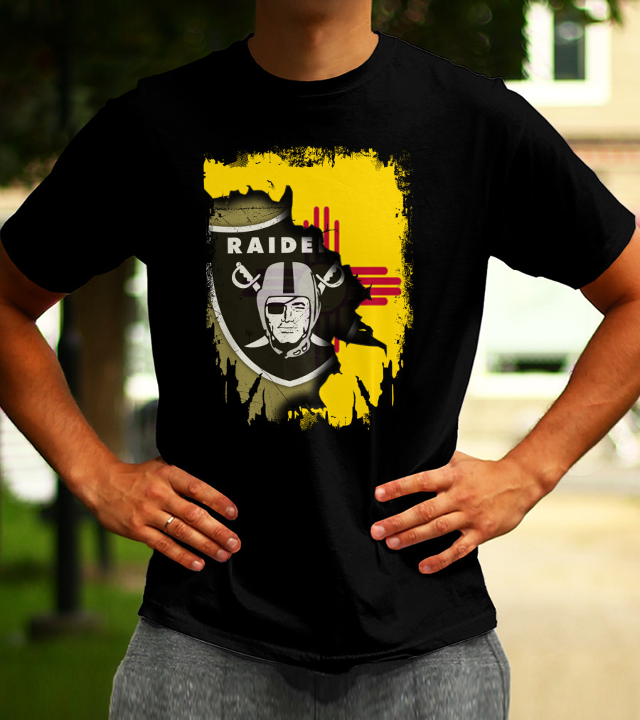 Raider Nation New Mexico Zia Symbol Fusion T-Shirt