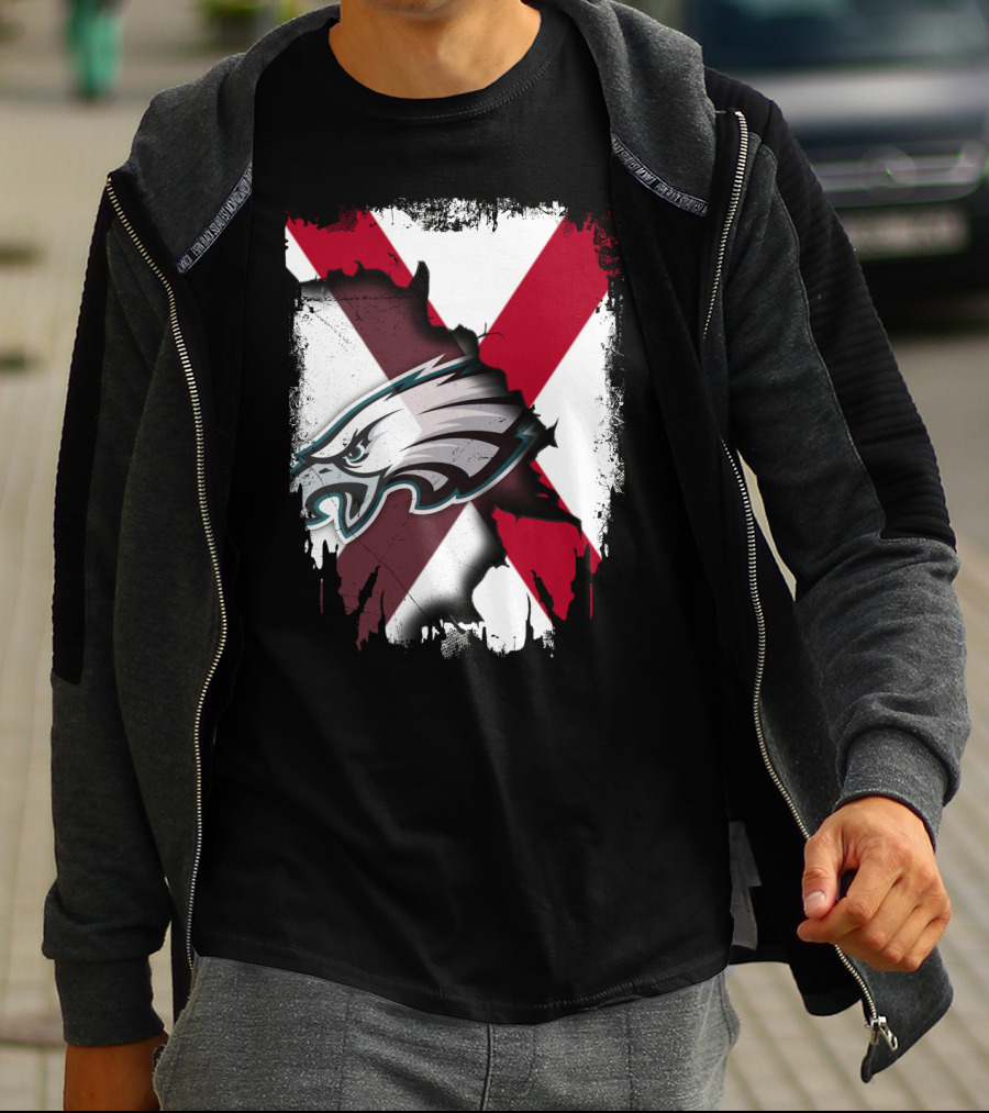 Together Alabama Eagles Flag Badge T-Shirt