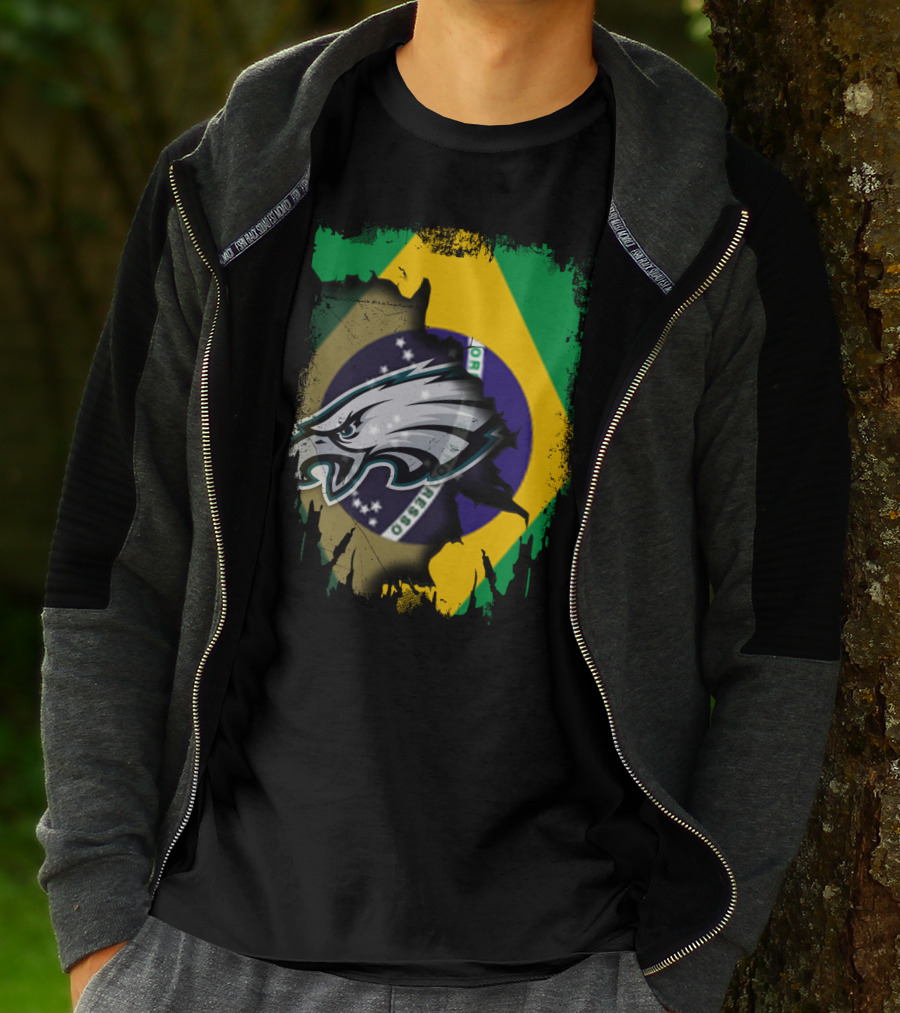 Together Brazil Philadelphia Eagles Fusion T-Shirt