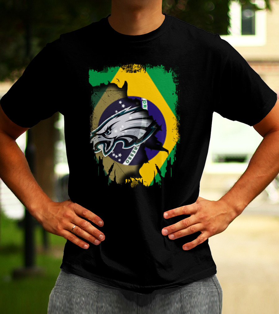 Together Brazil Philadelphia Eagles Fusion T-Shirt