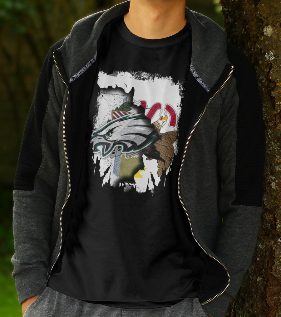 Together Illinois With Philadelphia Eagles Logo And State Flag Elements T-Shirt