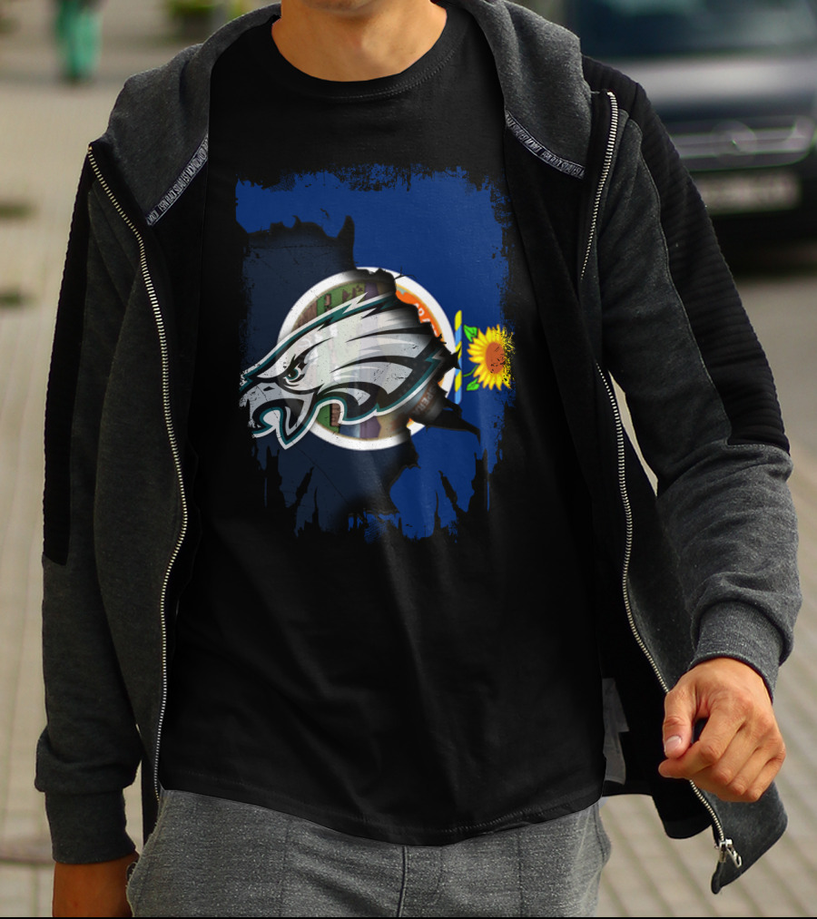 Together Kansas Philadelphia Eagles Sunflower State Pride T-Shirt