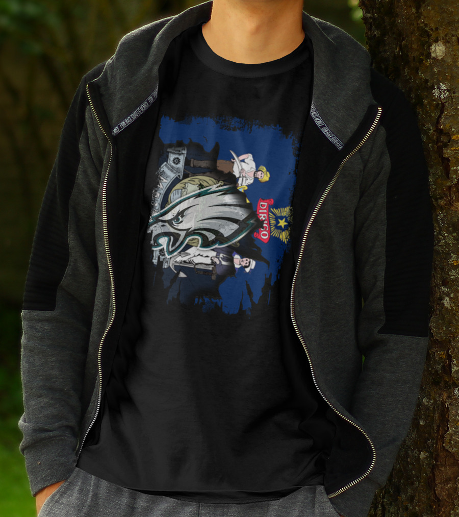 Maine Dirigo Flag Eagle Logo Fusion T-Shirt