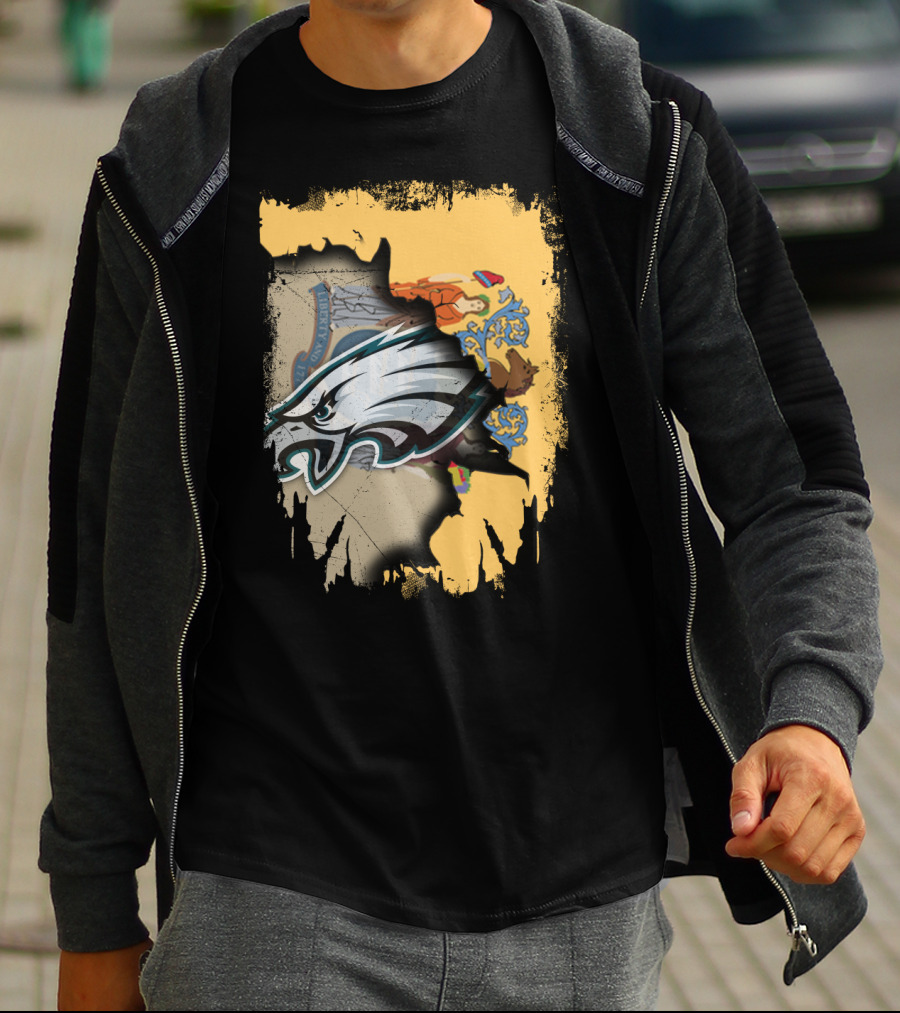 New Jersey And Philadelphia Eagles Unity T-Shirt