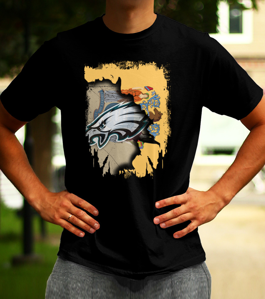 New Jersey And Philadelphia Eagles Unity T-Shirt