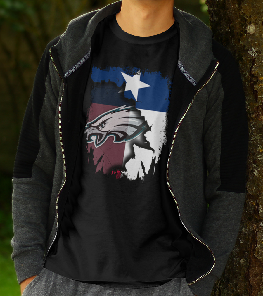 Together Texas Philadelphia Eagles Lone Star Pride T-Shirt