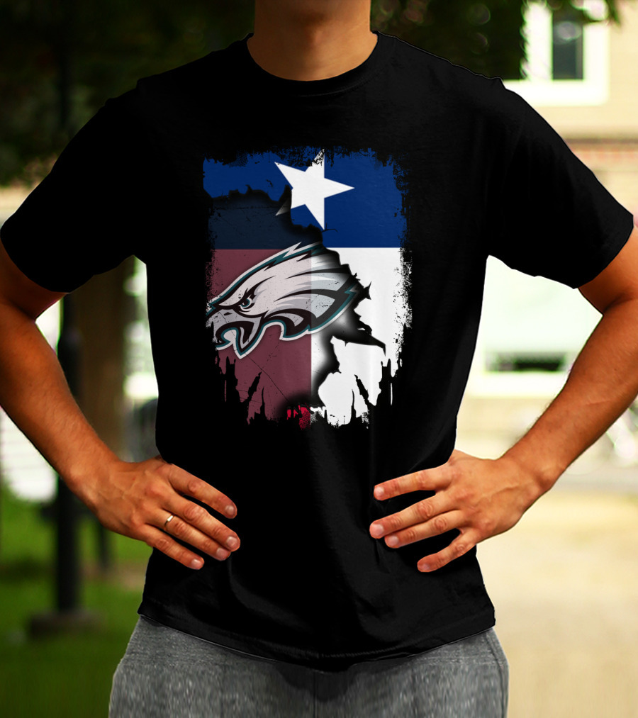 Together Texas Philadelphia Eagles Lone Star Pride T-Shirt