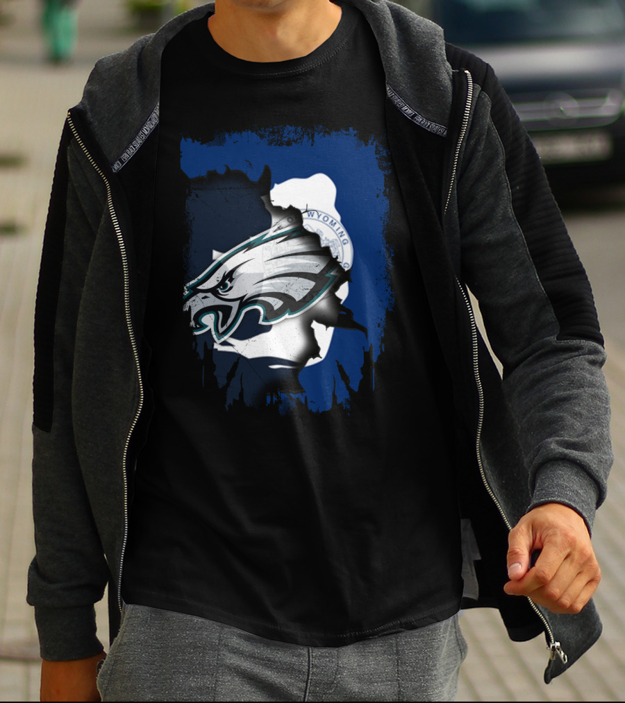 Wyoming Together Eagles Head T-Shirt