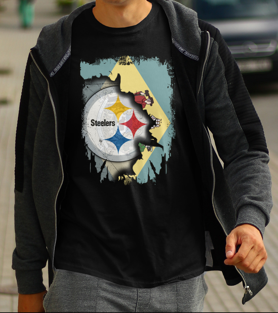 Delaware Flag Steel Logo Fusion Steelers Together T-Shirt