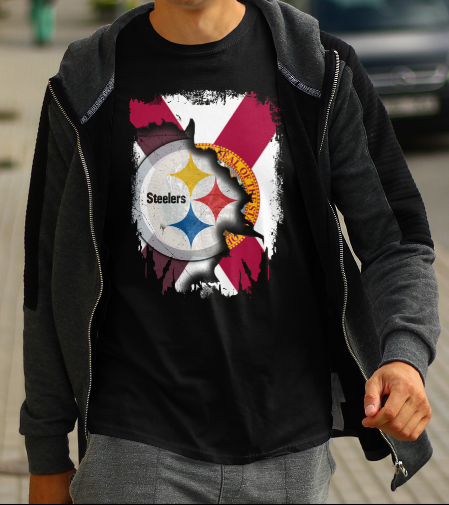 Steelers Florida State Pride Burst Emblem T-Shirt