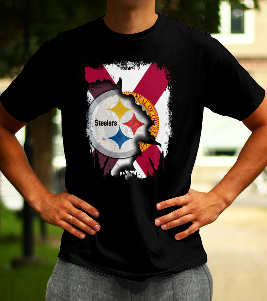 Steelers Florida State Pride Burst Emblem T-Shirt