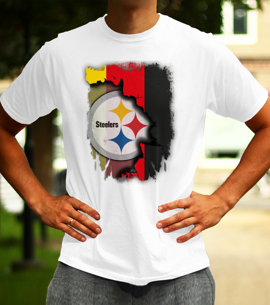 Germany Steelers Fusion With Flag And Logo Elements T-Shirt