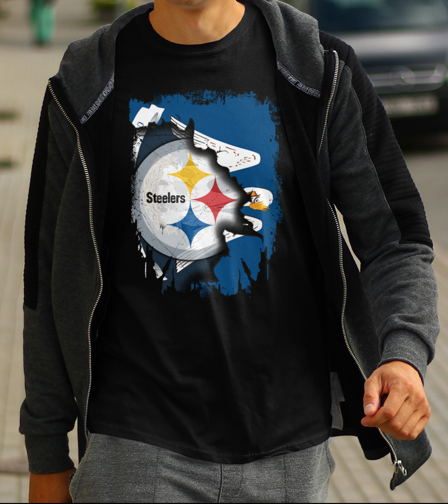 Steelers With Louisiana Spirit Eagles T-Shirt