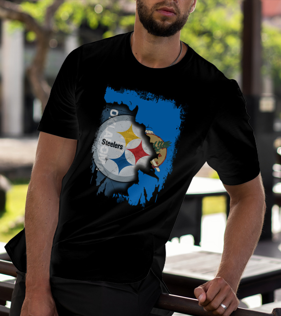 Steelers Oklahoma Pride Flag Fusion T-Shirt