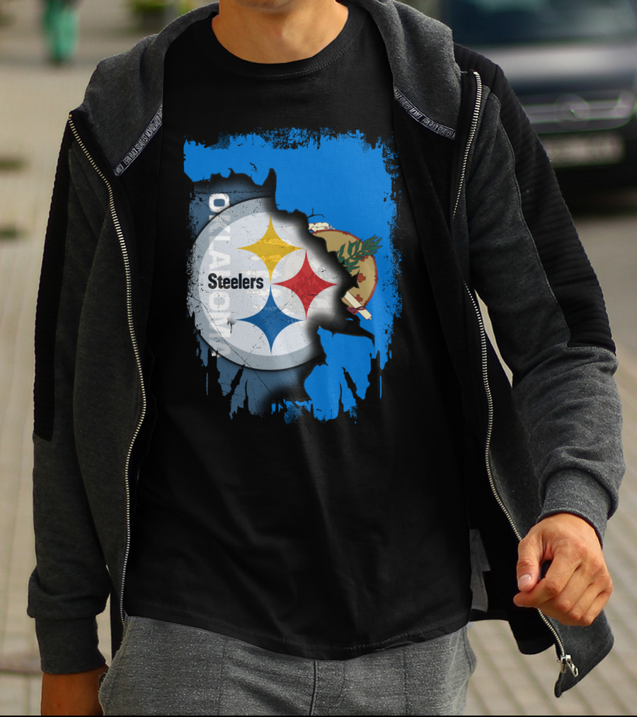 Steelers Oklahoma Pride Flag Fusion T-Shirt