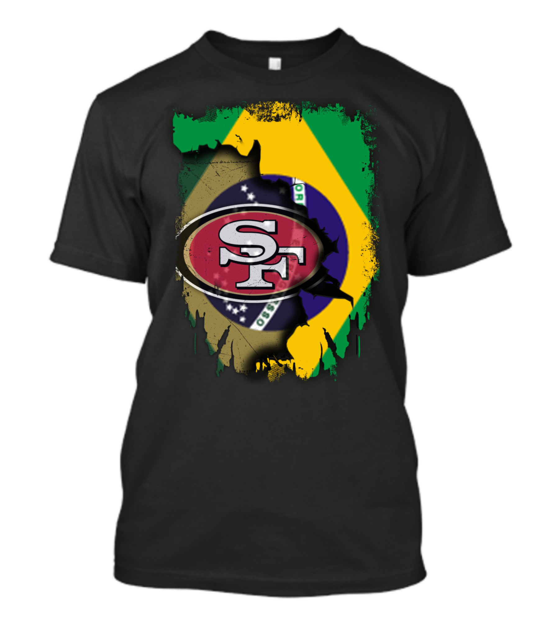 Together Brazil With San Francisco 49ers Flag Fusion T-Shirt