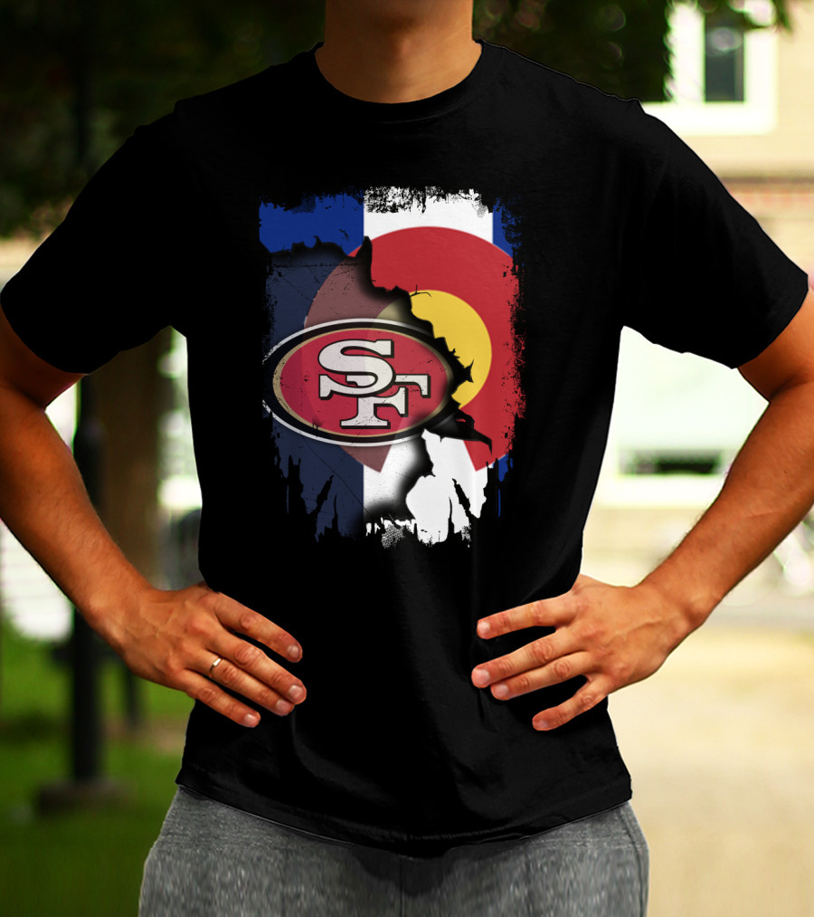 Colorado Flag With San Francisco 49ers T-Shirt