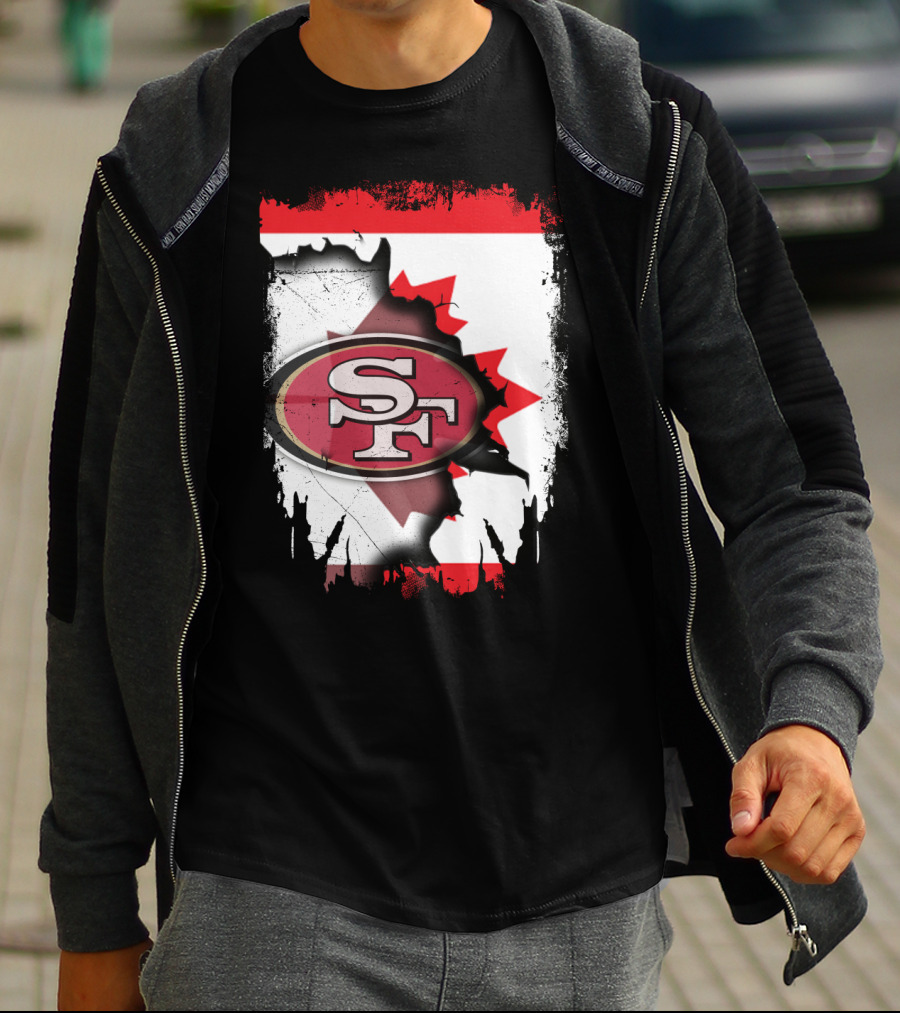 Together Canada SF 49ers Map Symbol Flag T-Shirt