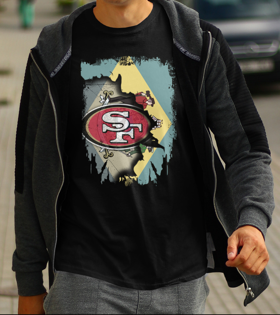 Delaware Unity With San Francisco 49ers Logo Integration T-Shirt